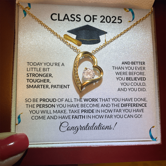 Class of 2025 Graduation Gift for Daughter Heart Necklace