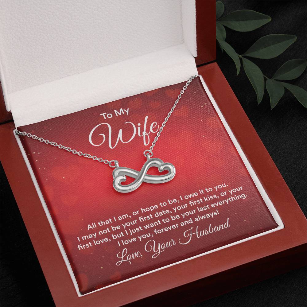 To my wife endless love necklace