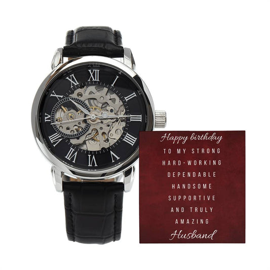 Husband Birthday Men's Mechanical Watch with LED Gift Box-[product type]