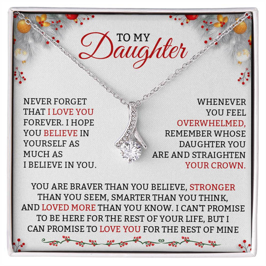 To My Daughter Necklace, Christmas Necklace Gift For Daughter from Mom Gifts-[product type]