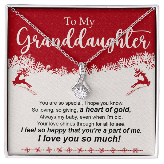 To My Granddaughter Necklace Christmas Gift For Granddaughter Jewelry for Her-[product type]