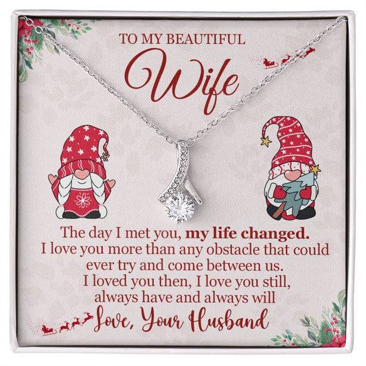 To My Wife Necklace, Christmas Gift For Wife, Wife Gift, Christmas Gifts For Her Gnome-[product type]