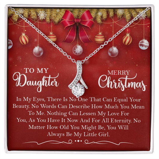 To My Daughter Necklace, Christmas Necklace Gift For Daughter from Mom Gifts-[product type]