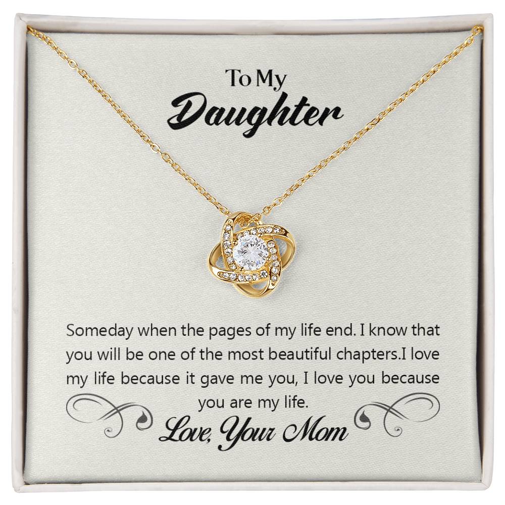 Daughter Pages of Life Knot Necklace-[product type]