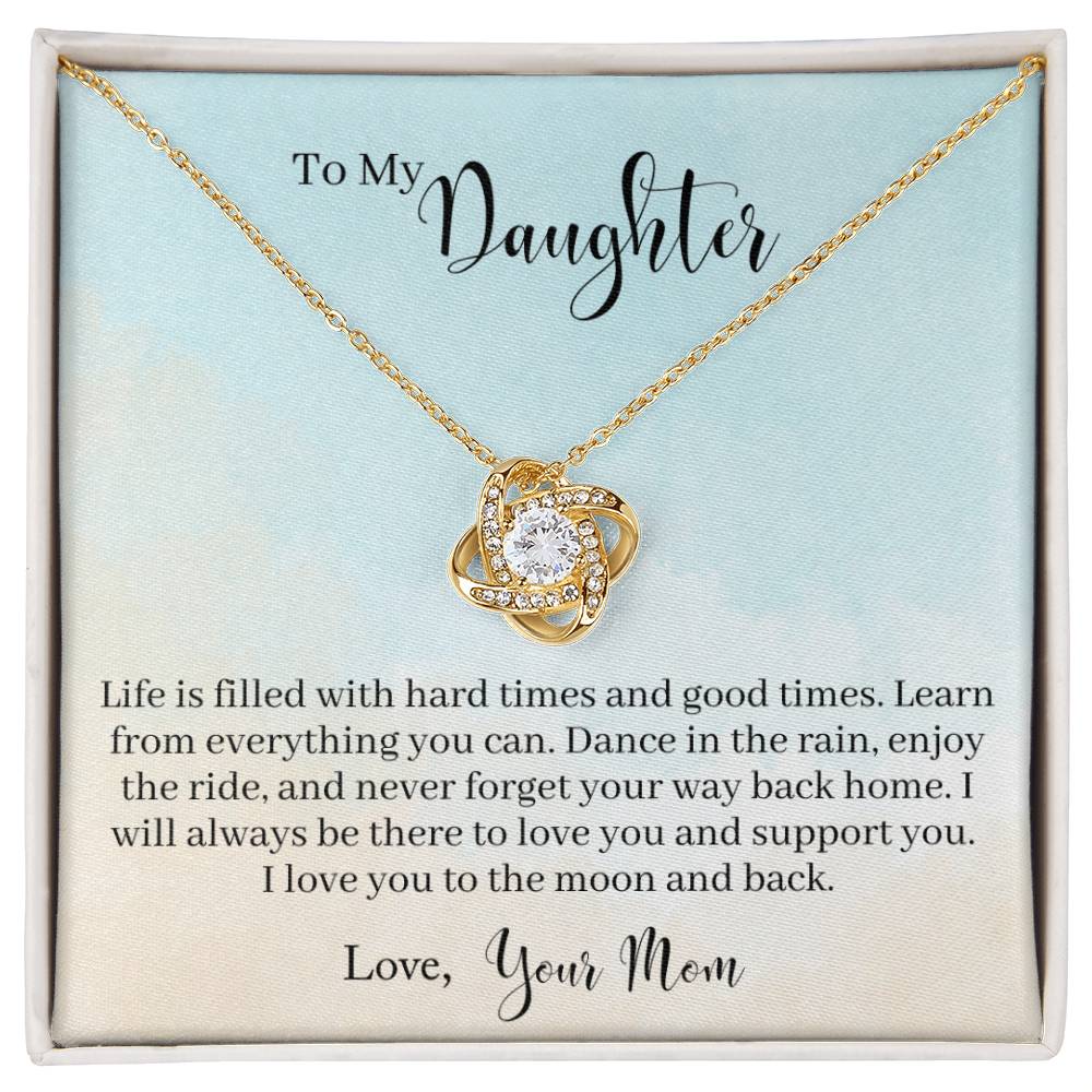 To My Daughter - Learn From Everything- Knot Necklace-[product type]