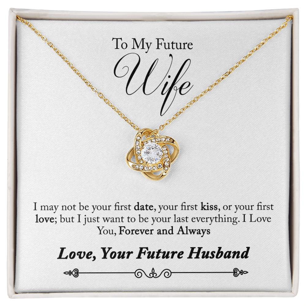 Husband to Future Wife Fiancee Knot Necklace-[product type]