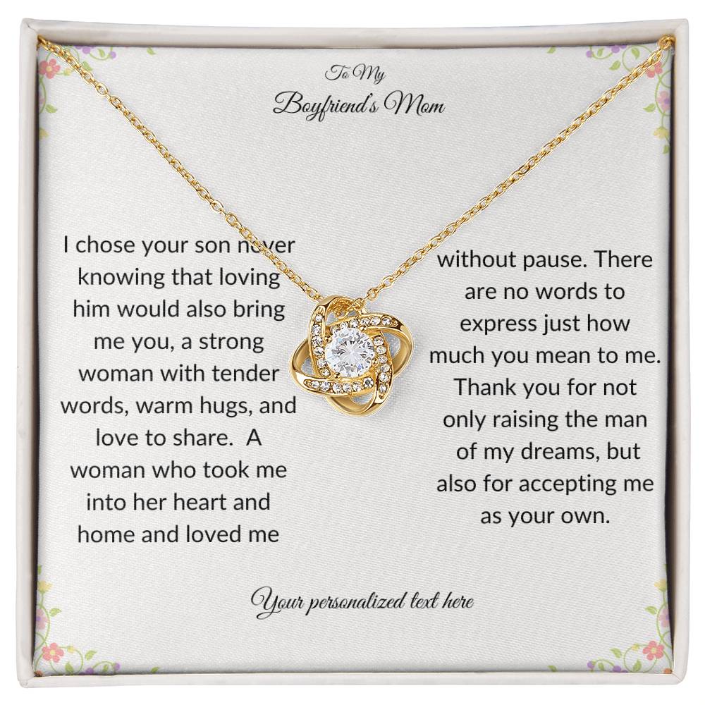 To My Boyfriends Mom Knot Necklace Gift-[product type]