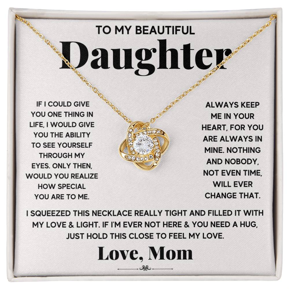 Daughter My Everything Love Knot Necklace-[product type]