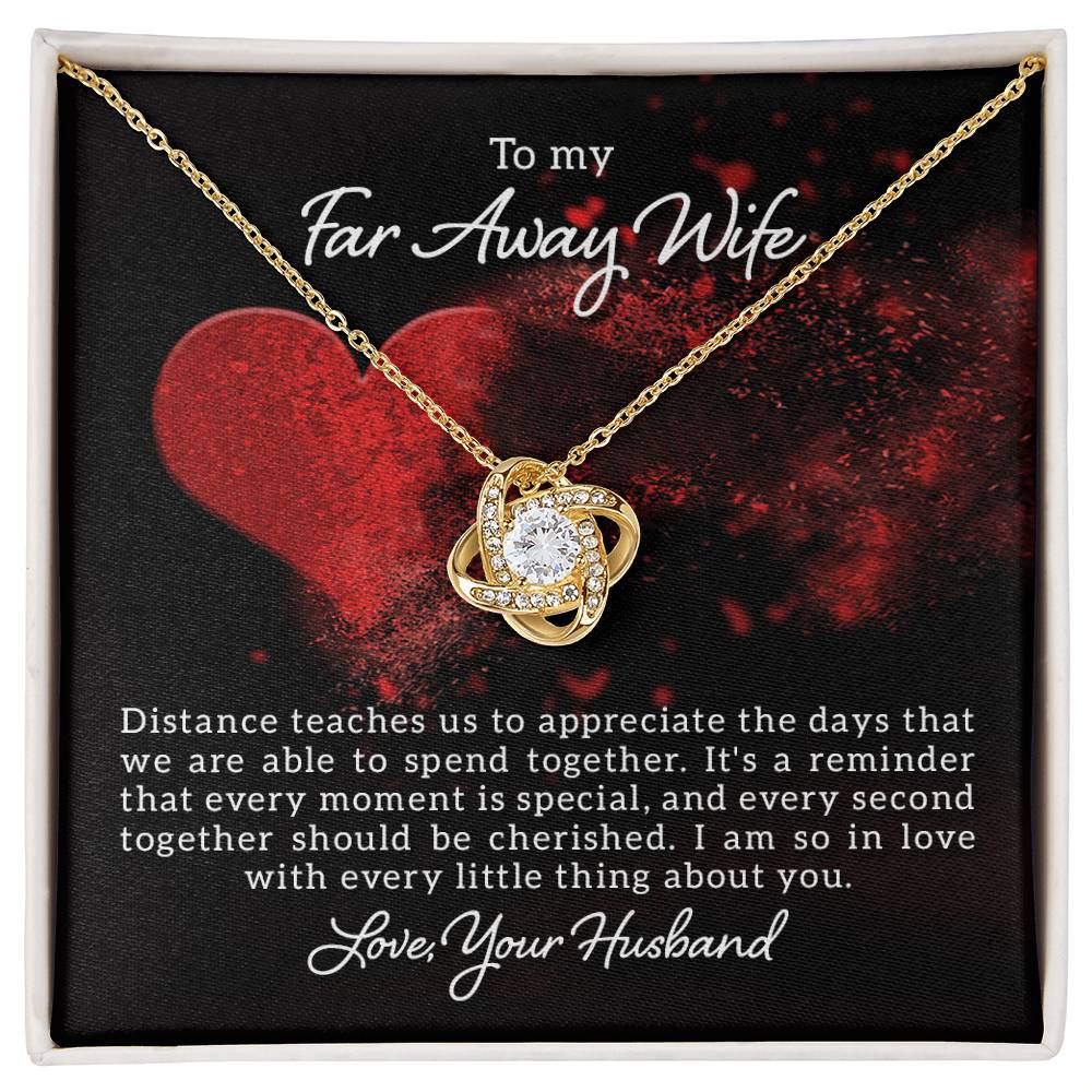 Wife Distance Teaches Us Knot Necklace-[product type]