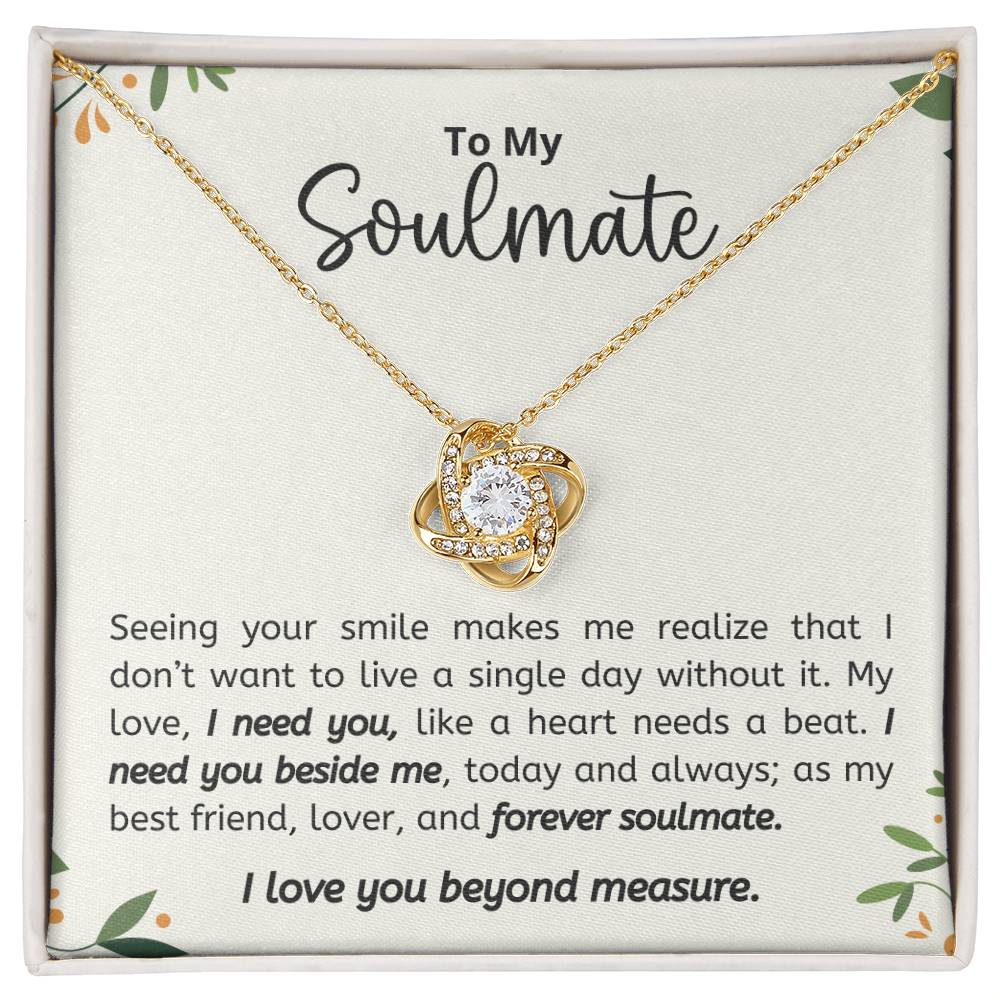 To My Soulmate Necklace, Christmas, Valentine Gift For Her, Gift For Soulmate-[product type]