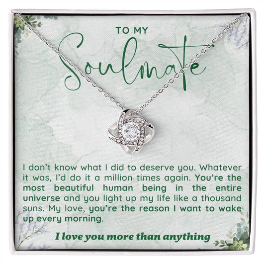 To My Soulmate Necklace, Christmas, Valentine Gift For Her, Gift For Soulmate-[product type]