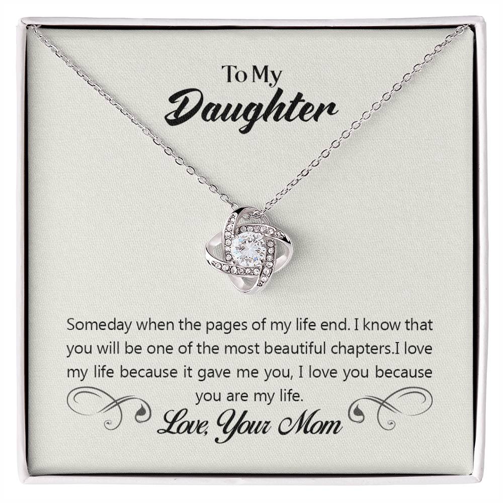 Daughter Pages of Life Knot Necklace-[product type]