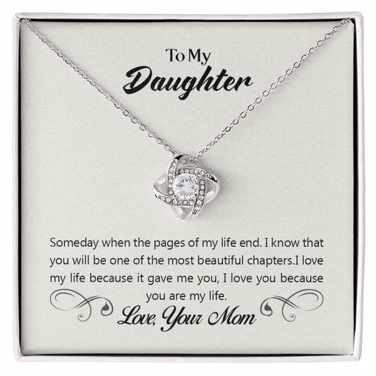 Daughter Pages of Life Knot Necklace-[product type]