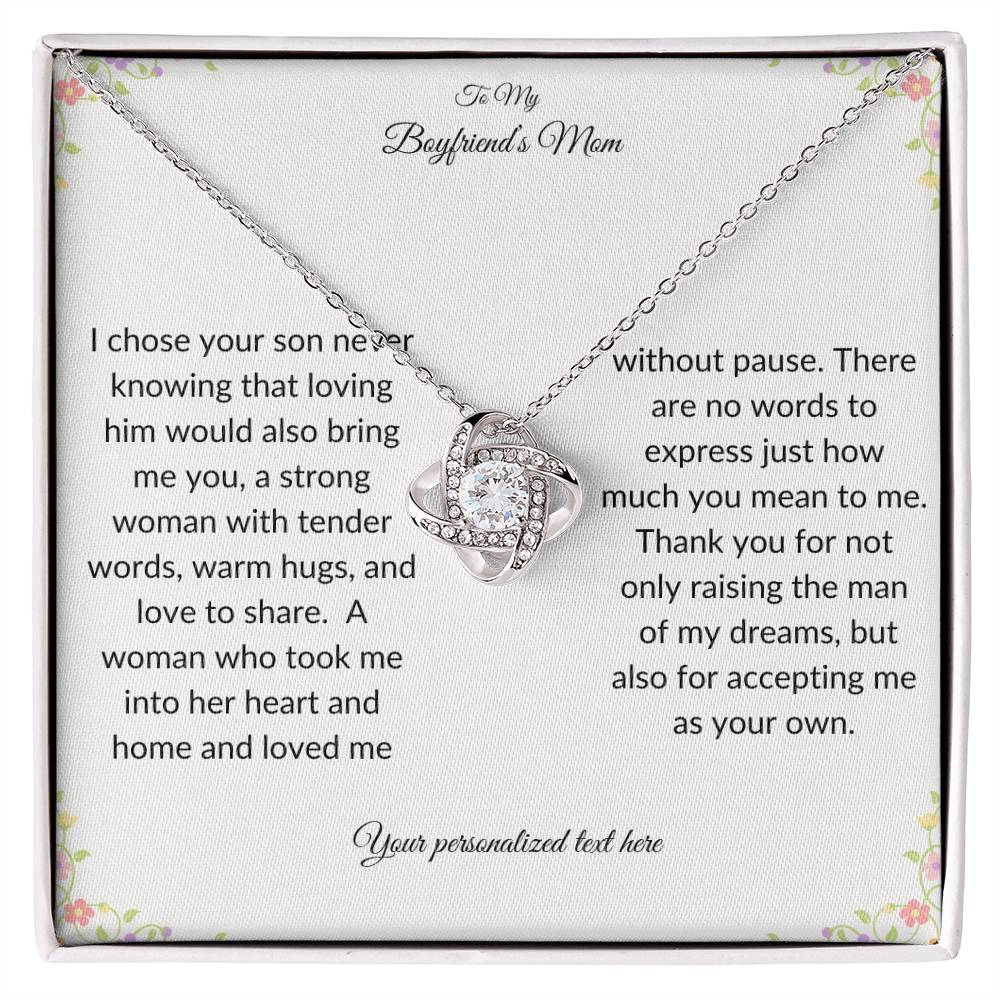 To My Boyfriends Mom Knot Necklace Gift-[product type]