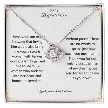 To My Boyfriends Mom Knot Necklace Gift-[product type]