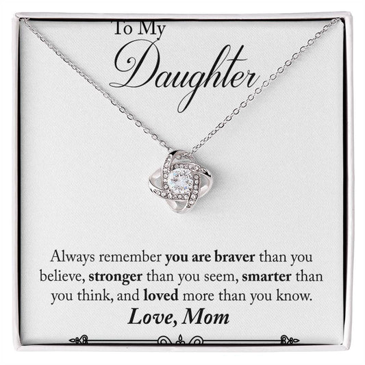 Mom to Daughter Knot Necklace-[product type]