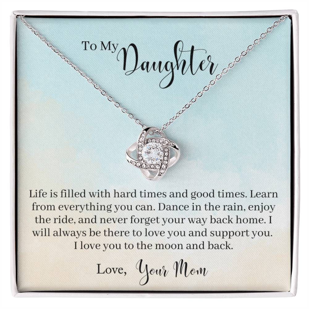 To My Daughter - Learn From Everything- Knot Necklace-[product type]