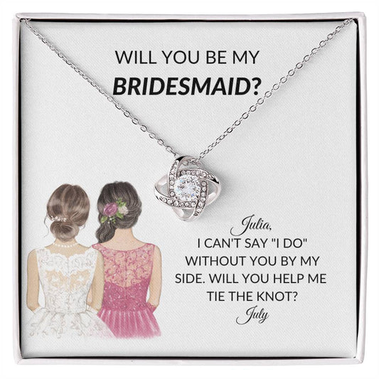 Personalized Bridesmaid Proposal Card Necklace Gift-[product type]