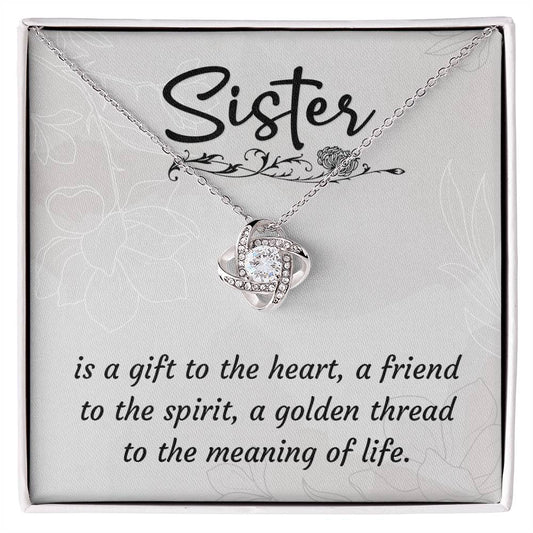 A sister is a gift Knot Necklace-[product type]