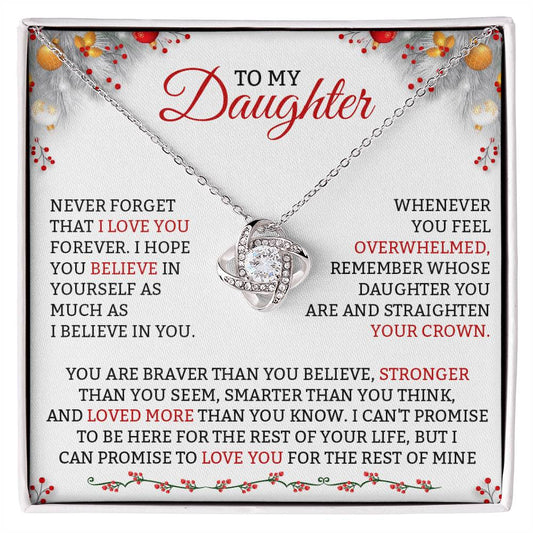 To My Daughter Dad Gift, Best Daughter Necklace, Daughter Jewelry Gifts from Dad Mom-[product type]