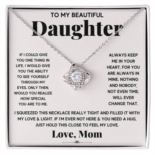 Daughter My Everything Love Knot Necklace-[product type]