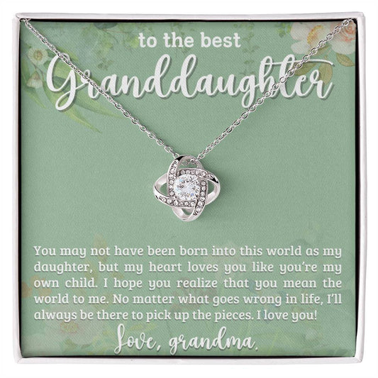 To My Granddaughter Necklace, Xmas Birthday Gift For Granddaughter-[product type]