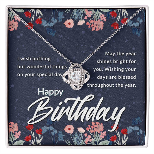 Happy Birthday Knot Necklace-[product type]