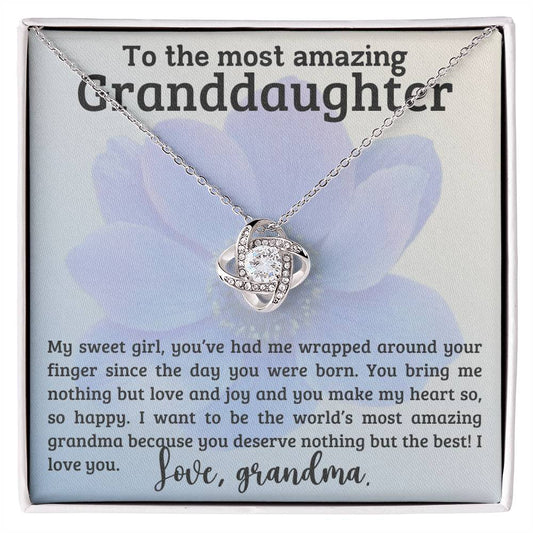 To My Granddaughter Necklace, Xmas Birthday Gift For Granddaughter-[product type]