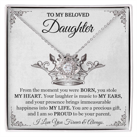 To My Daughter Necklace, Xmas Birthday Gift For Daughter-[product type]