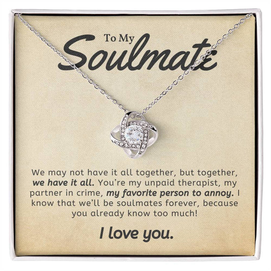 To My Soulmate Necklace, Christmas, Valentine Gift For Her, Gift For Soulmate-[product type]