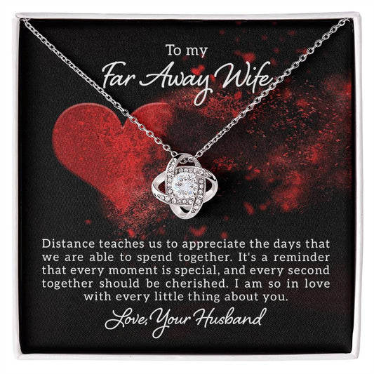 Wife Distance Teaches Us Knot Necklace-[product type]