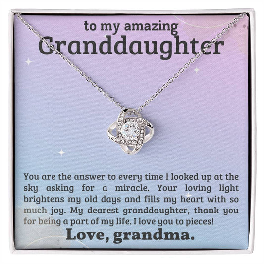 To My Granddaughter Necklace, Xmas Birthday Gift For Granddaughter-[product type]