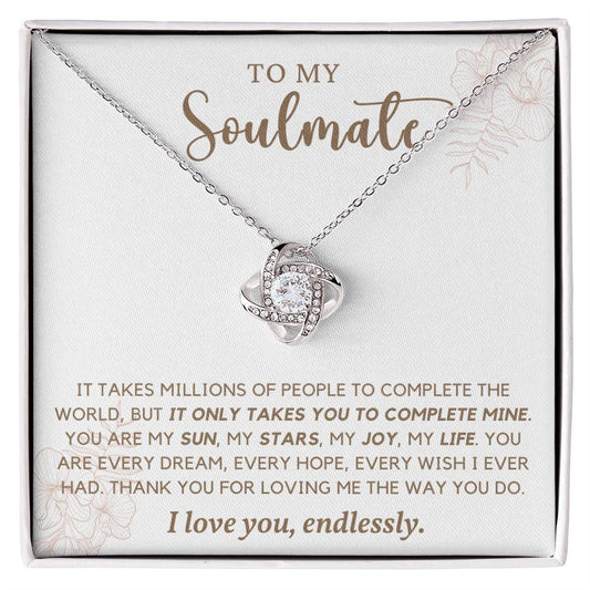 To My Soulmate Necklace, Christmas, Valentine Gift For Her, Gift For Soulmate-[product type]