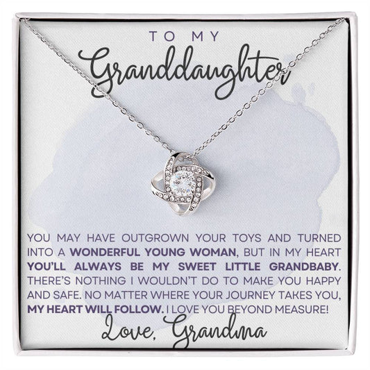 To My Granddaughter Necklace, Xmas Birthday Gift For Granddaughter-[product type]