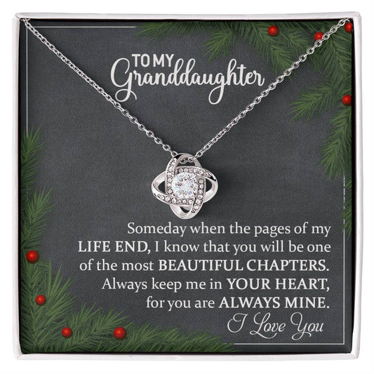 To My Granddaughter Necklace, Christmas Gift For Granddaughter-[product type]