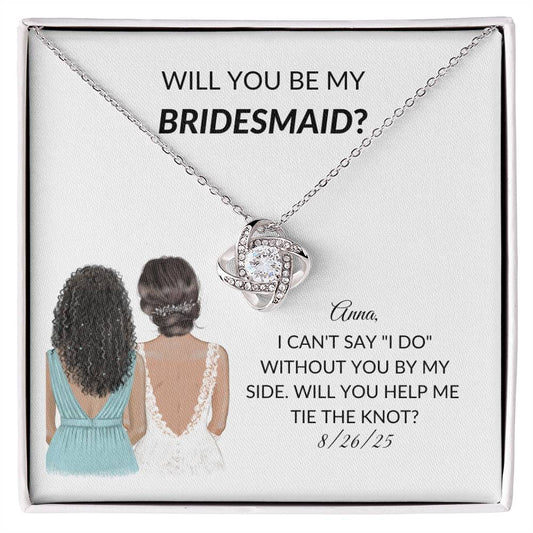 Personalized Bridesmaid Proposal Card Necklace Gift-[product type]