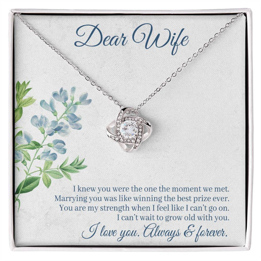 Wife Always and Forever Knot Necklace-[product type]