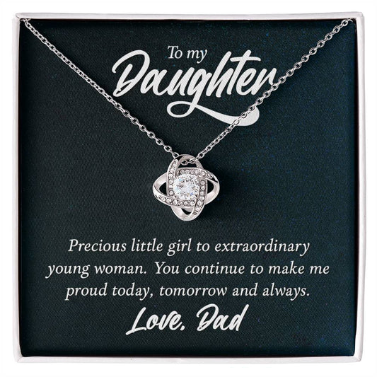 Daughter Pride Knot Necklace-[product type]