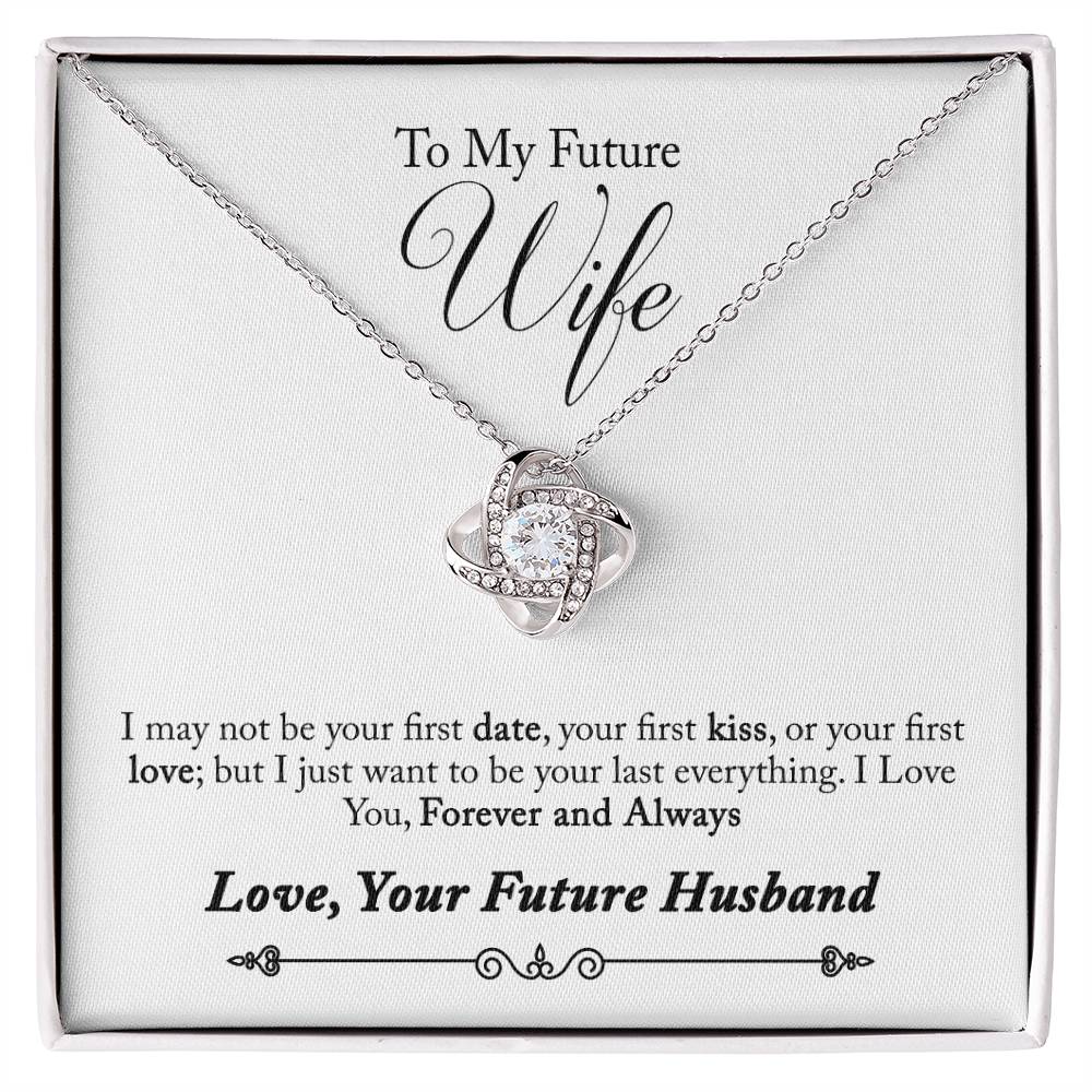 Husband to Future Wife Fiancee Knot Necklace-[product type]