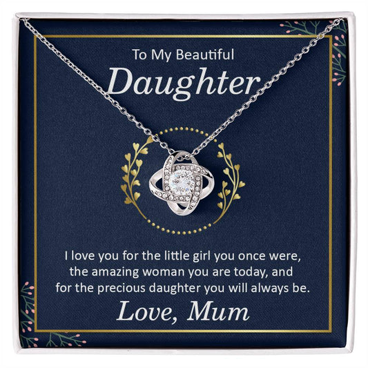 Daughter I Love You Knot Necklace-[product type]