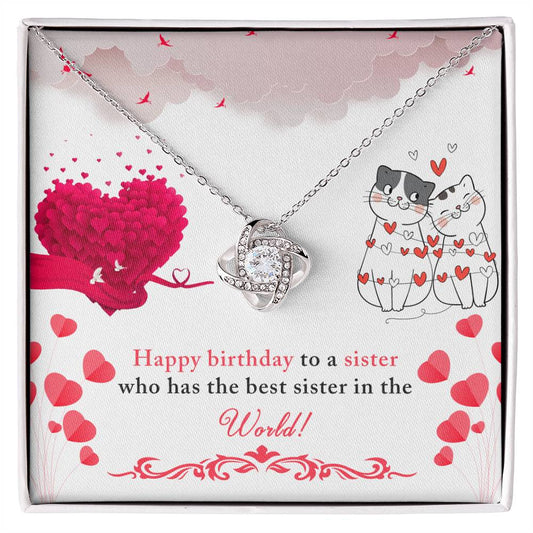 Birthday Sister Knot Necklace-[product type]