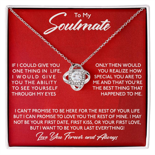 Soulmate Through My Eyes Love Knot Necklace-[product type]