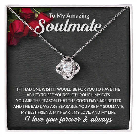 Soulmate Best Friend Love Knot Necklace-FashionFinds4U