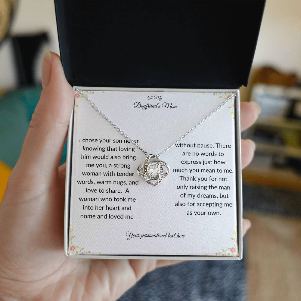 To My Boyfriends Mom Knot Necklace Gift-[product type]