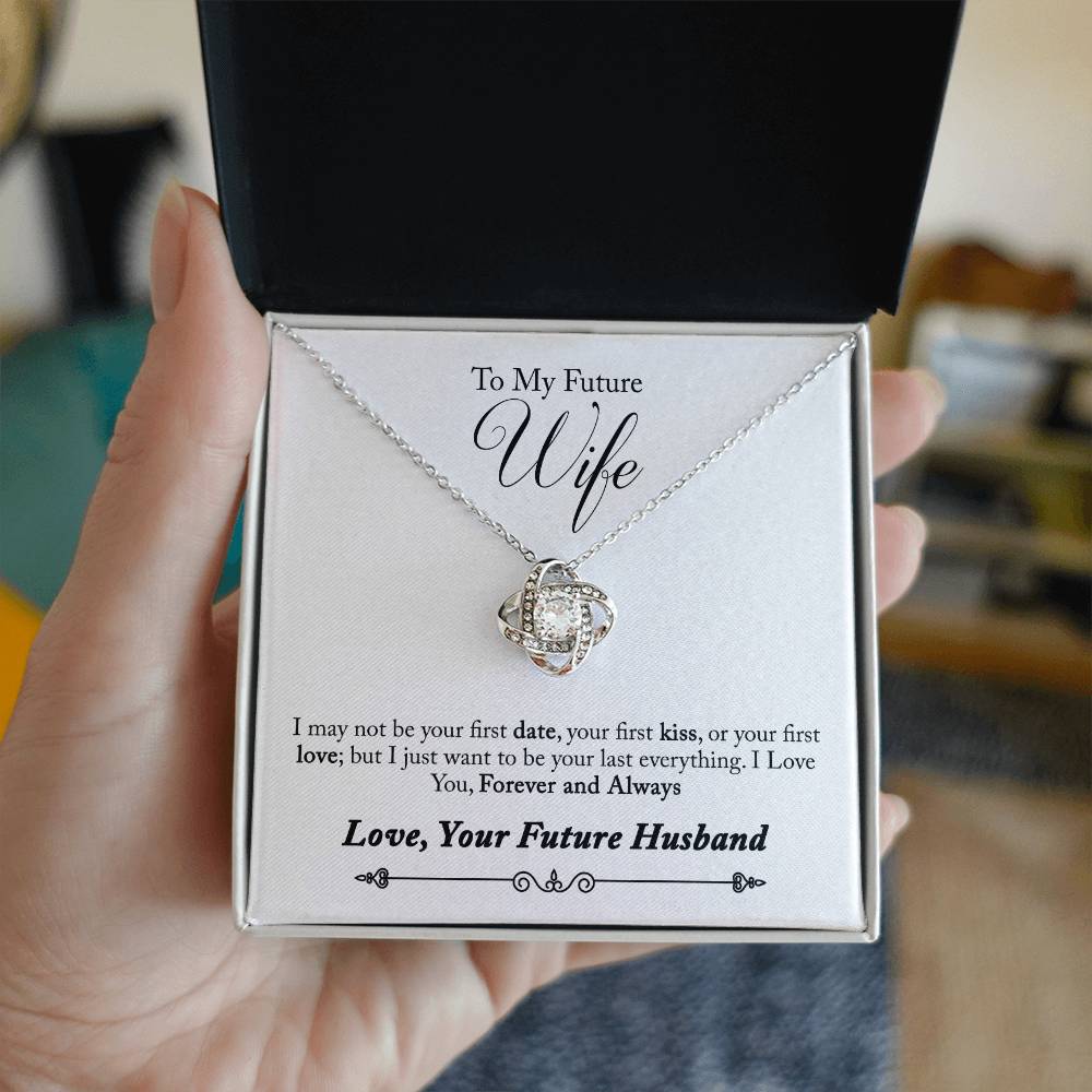 Husband to Future Wife Fiancee Knot Necklace-[product type]