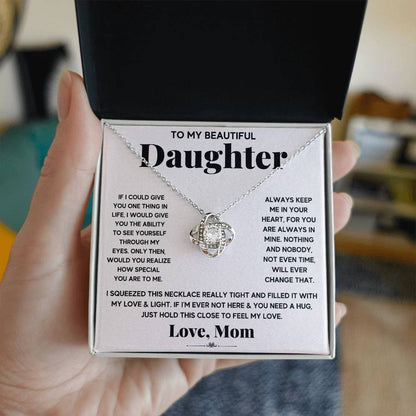 Daughter My Everything Love Knot Necklace-[product type]