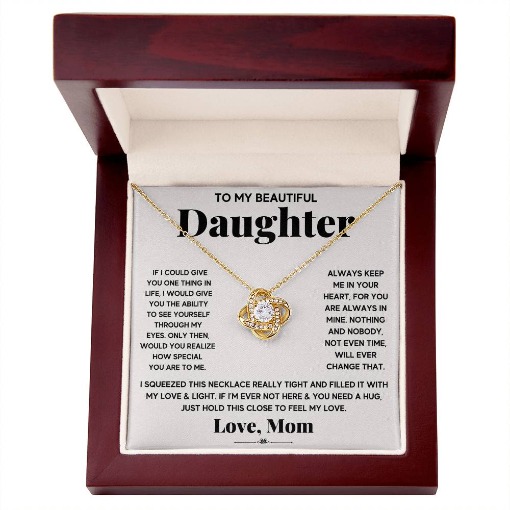 Daughter My Everything Love Knot Necklace-[product type]