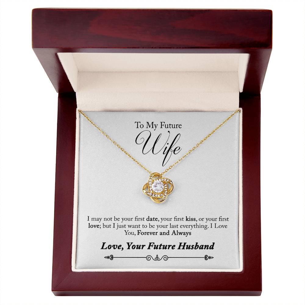 Husband to Future Wife Fiancee Knot Necklace-[product type]