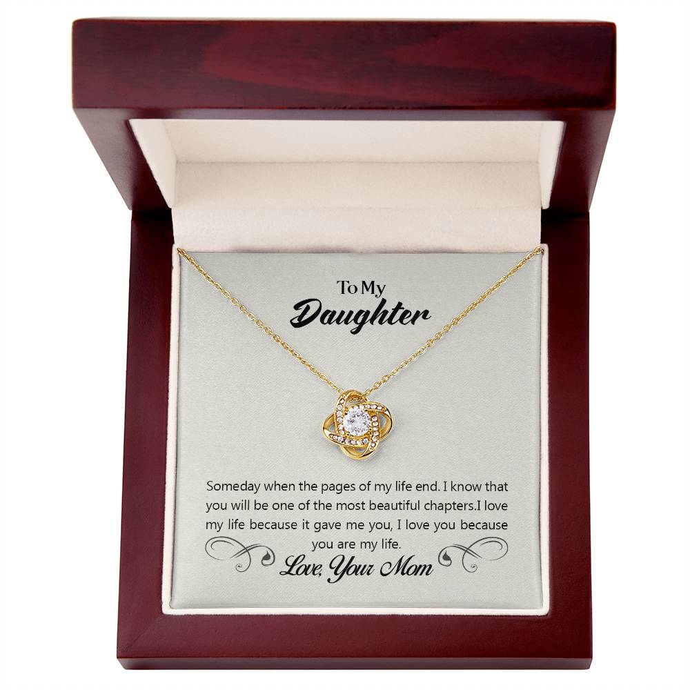 Daughter Pages of Life Knot Necklace-[product type]