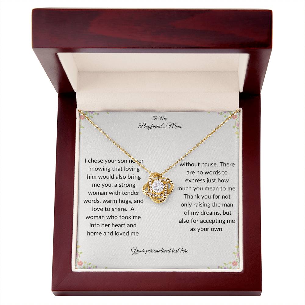 To My Boyfriends Mom Knot Necklace Gift-[product type]